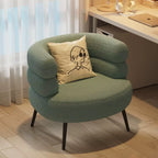 Simple Modern Lamb Fleece Single Sofa Designer Light Luxury Living Room Balcony Small Apartment White Lounge Chair
