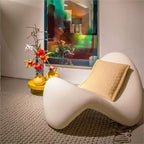 Velvet Italian Minimalist Lazy Sofa Chair Living Room Furniture Modern Minimalist Single Leisure Chair Nordic Lamb Lounge Chair