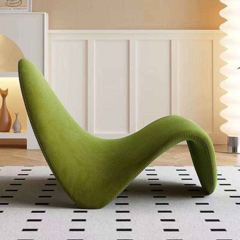 Velvet Italian Minimalist Lazy Sofa Chair Living Room Furniture Modern Minimalist Single Leisure Chair Nordic Lamb Lounge Chair