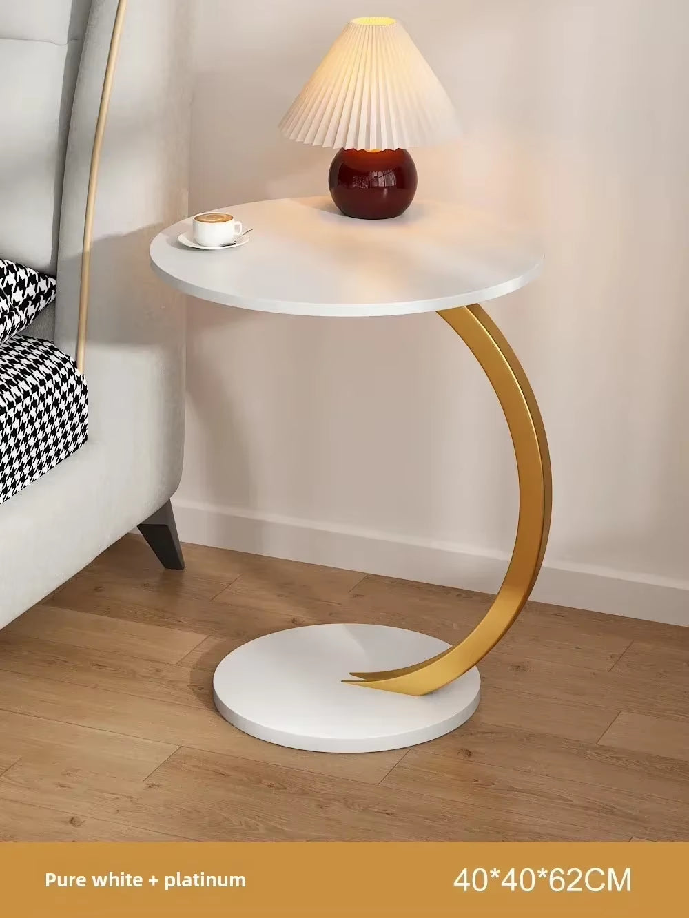 Designer Luxury Coffee Tables Gold Breakfast Minimalist round Side Table Lounge Space Saving Mesa Auxiliar Living Room Furniture