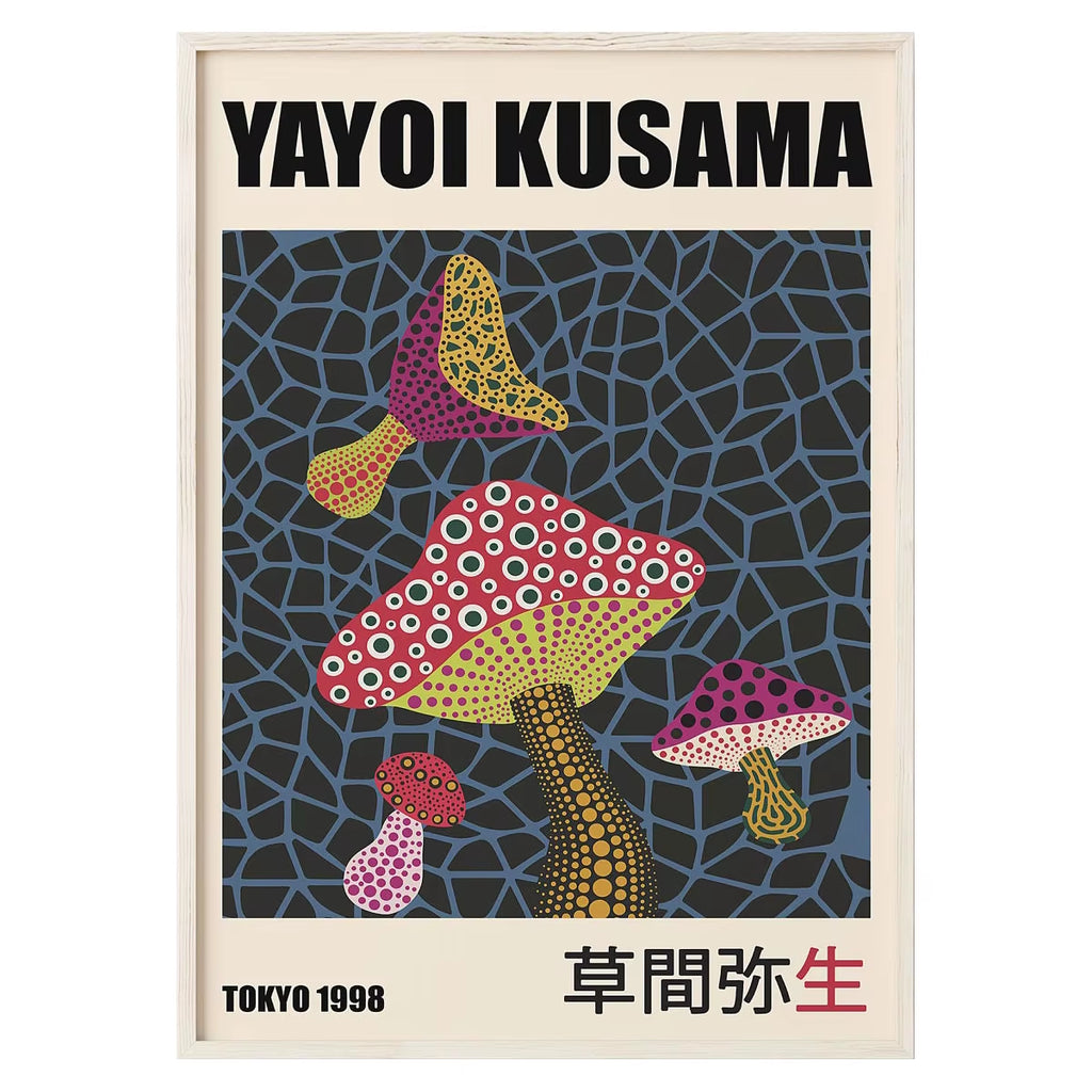 Abstract Yayoi Kusama Pumpkin Canvas Painting Japanese Artist Poster Prints Wall Art Pictures Living Room Home Decor Cuadros