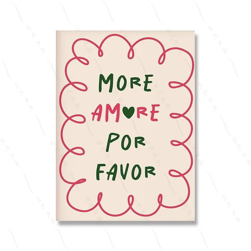 Pasta Club Color Food Art Poster Canvas Wall Print French Fries Kitchen Decor Unframed for Living Room Cafe Home