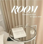 Adjustable C-Shape Glass Coffee Table Nordic Lift Design Stainless Steel Sofa Side End Table Living Room Furniture