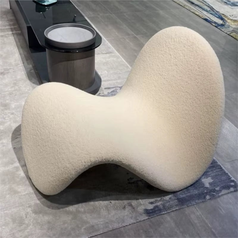 Velvet Italian Minimalist Lazy Sofa Chair Living Room Furniture Modern Minimalist Single Leisure Chair Nordic Lamb Lounge Chair