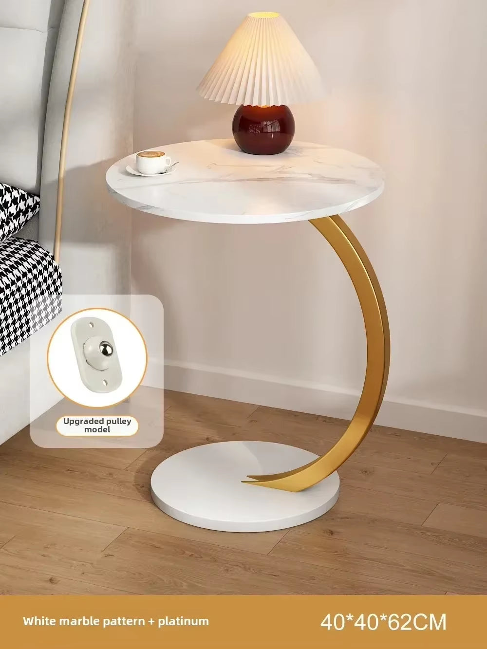 Designer Luxury Coffee Tables Gold Breakfast Minimalist round Side Table Lounge Space Saving Mesa Auxiliar Living Room Furniture