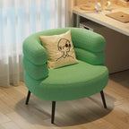 Simple Modern Lamb Fleece Single Sofa Designer Light Luxury Living Room Balcony Small Apartment White Lounge Chair
