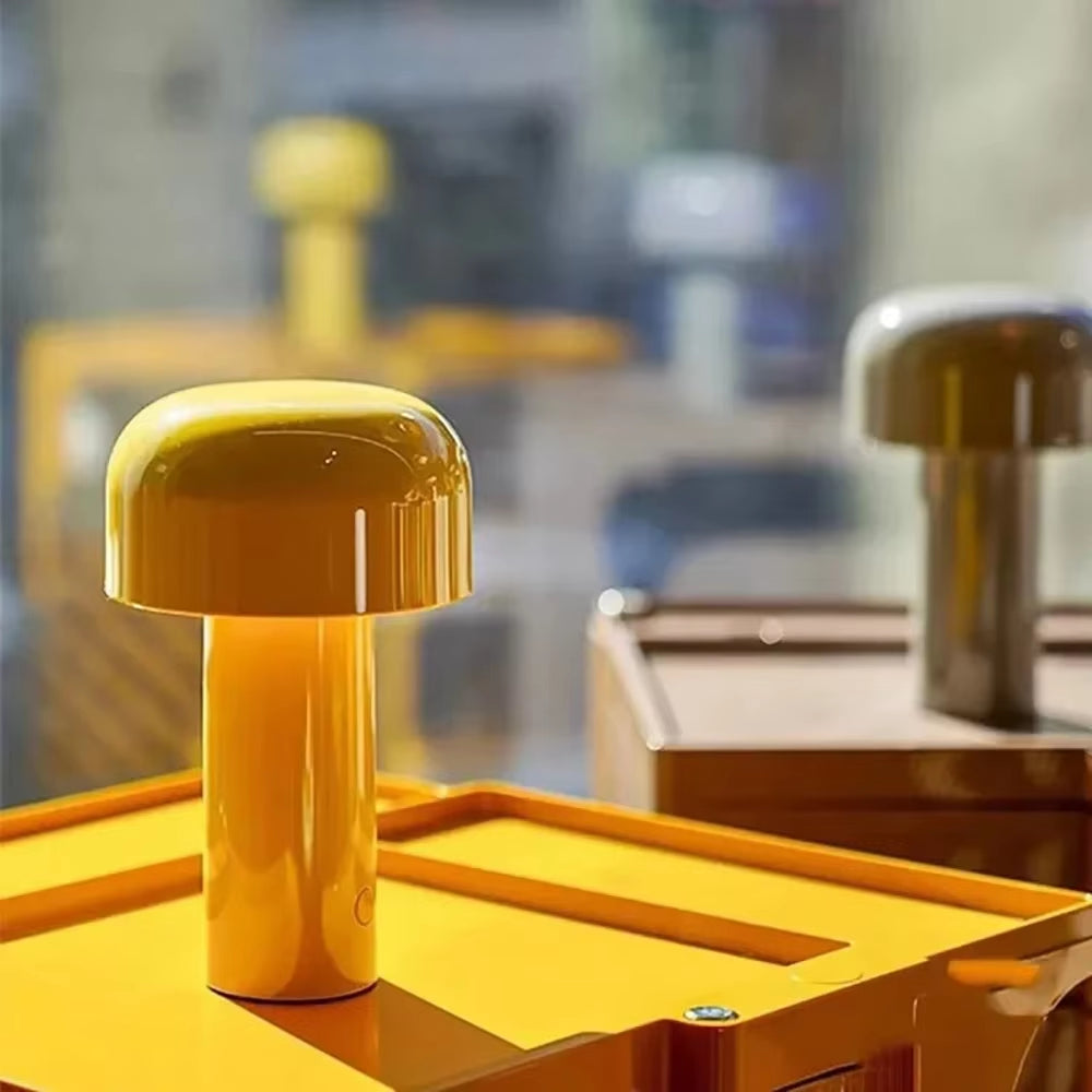 Italian Mushroom Table Lamp Portable Wireless Touch Rechargeable Night Lamp USB Desk Lamp Desktop Decoration Bedroom Night Light