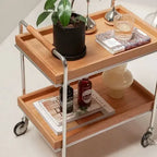 Retro Trolley Solid Wood Side Living Room Sofa Removable Coffee Table Storage Rack Dining Cart Bedside Solid Wood Coffee Tabless