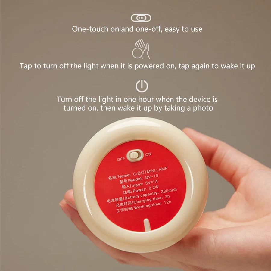 Rechargeable Mushroom Night Light Led Sunset Table Lamp USB Minimalist Desk Bedroom Bar Room Decoration Atmosphere Mood Light