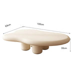 MOMO Nordic Cloud Tea Table Simple Modern Small Household Living Room Shaped Table Cream Wabi-Sabi Tea Table 100/120Cm