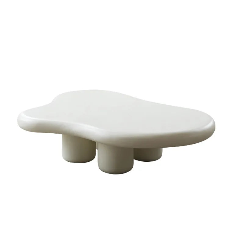 MOMO Nordic Cloud Tea Table Simple Modern Small Household Living Room Shaped Table Cream Wabi-Sabi Tea Table 100/120Cm