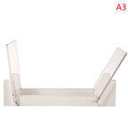 1PCS Vinyl Record Storage Holder Large Capacity Display Stand with Clear Acrylic Ends Modern Solid Wooden LP Album Deskop Rack