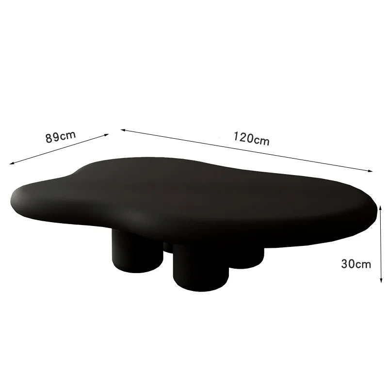 MOMO Nordic Cloud Tea Table Simple Modern Small Household Living Room Shaped Table Cream Wabi-Sabi Tea Table 100/120Cm