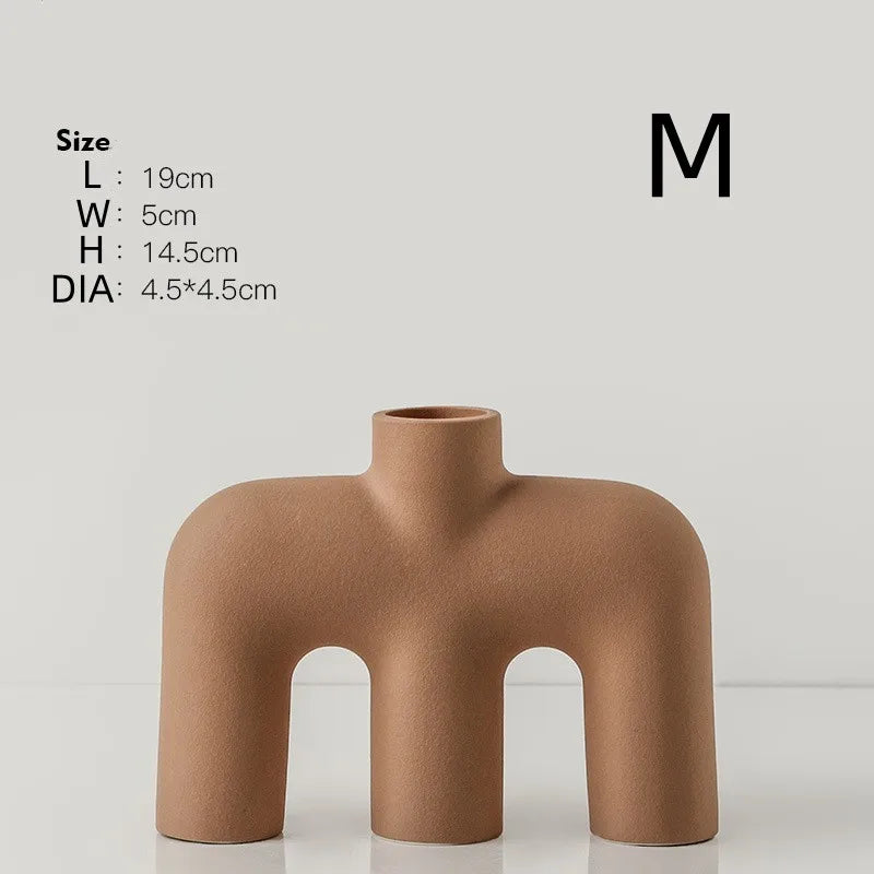INS Ceramic Art Vase, Modern Simple Home Living Room Flower Arrangement, Advanced Sense Decorative Device, New