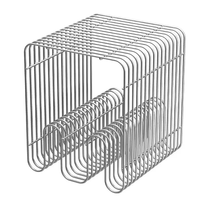 Nordic Metal Coffee Tables with Storage Modern Accent Tables for Sofa Creative Newspaper Display Rack Living Room Coffee Table