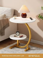 Designer Luxury Coffee Tables Gold Breakfast Minimalist round Side Table Lounge Space Saving Mesa Auxiliar Living Room Furniture