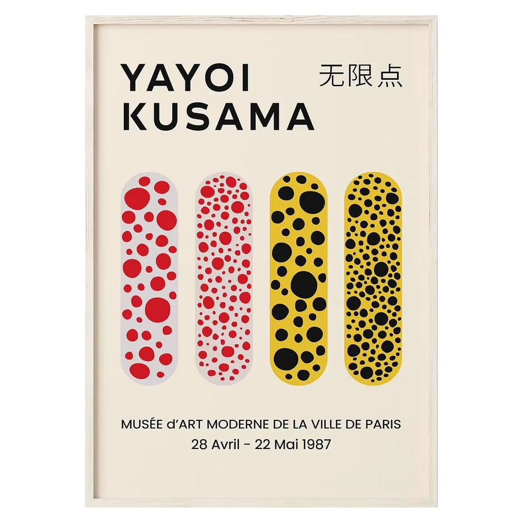 Abstract Yayoi Kusama Pumpkin Canvas Painting Japanese Artist Poster Prints Wall Art Pictures Living Room Home Decor Cuadros