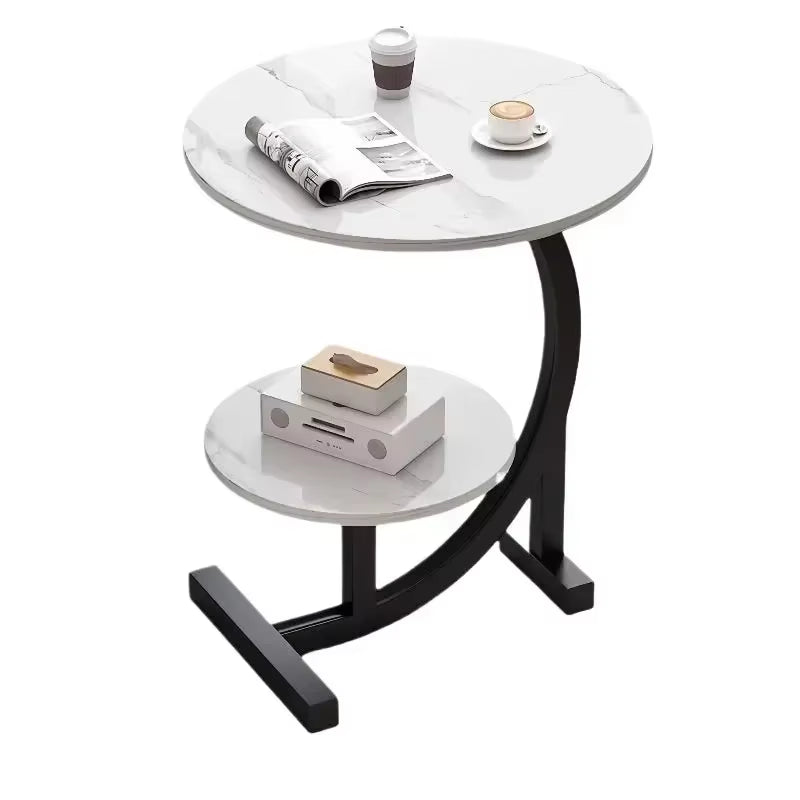 Designer Luxury Coffee Tables Gold Breakfast Minimalist round Side Table Lounge Space Saving Mesa Auxiliar Living Room Furniture