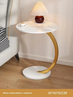 Designer Luxury Coffee Tables Gold Breakfast Minimalist round Side Table Lounge Space Saving Mesa Auxiliar Living Room Furniture