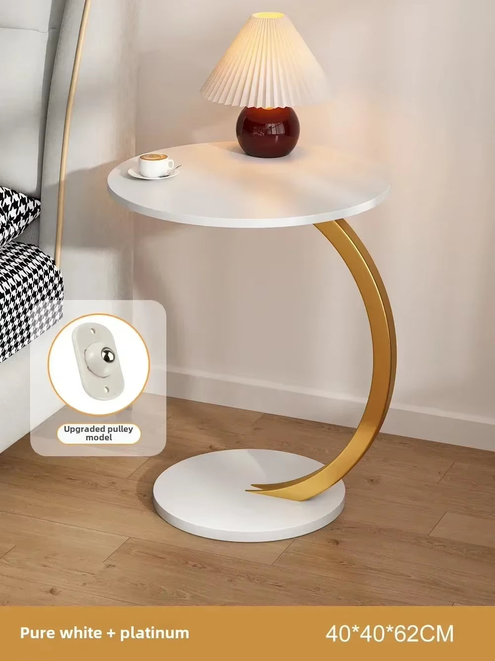 Designer Luxury Coffee Tables Gold Breakfast Minimalist round Side Table Lounge Space Saving Mesa Auxiliar Living Room Furniture