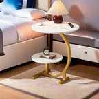 Designer Luxury Coffee Tables Gold Breakfast Minimalist round Side Table Lounge Space Saving Mesa Auxiliar Living Room Furniture